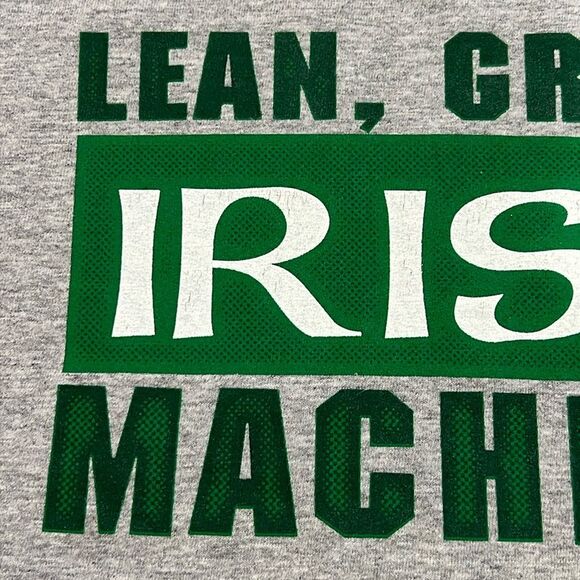 Hanes Lean Green Irish Machine Graphic Tee Size Large - Picture 3 of 13